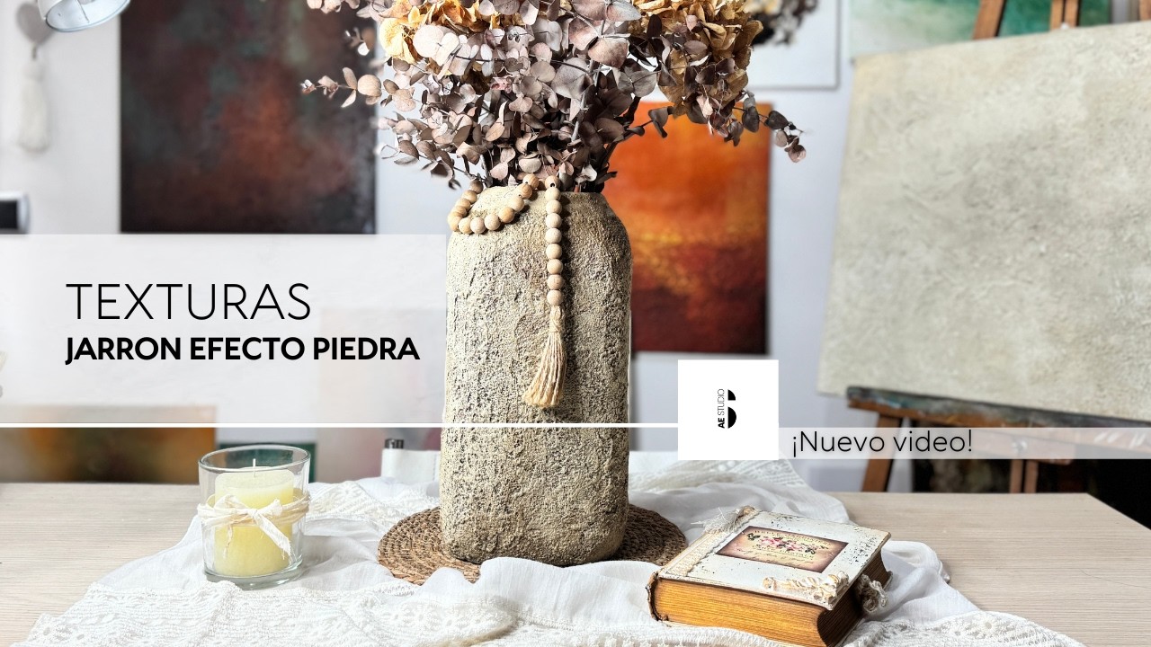 ✨ Tutorial - Jarrón Efecto Piedra -  DIY ✨