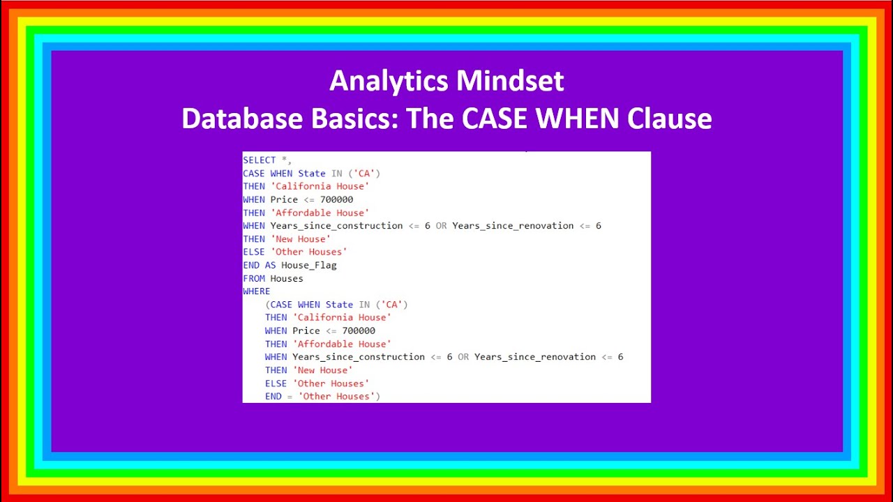 Database Basics: Case When with SQL Server