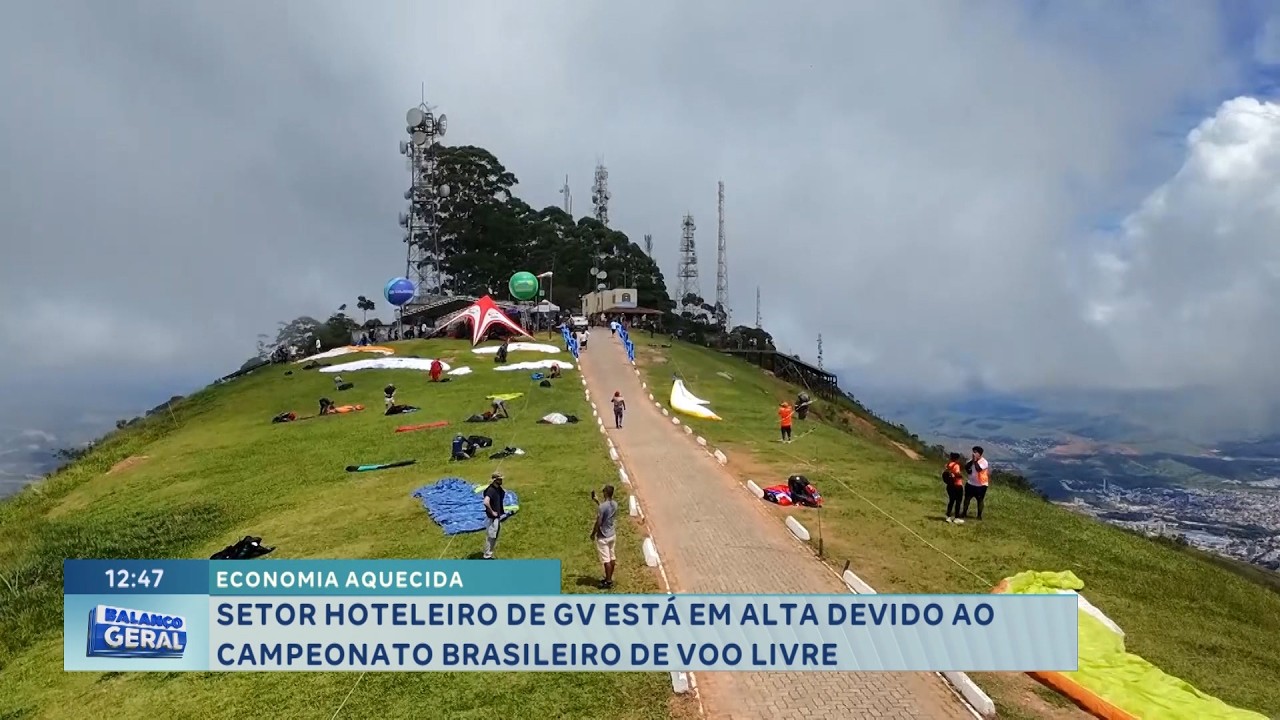 Economia: campeonato de voo livre aumenta ocupação de hotéis em Valadares.