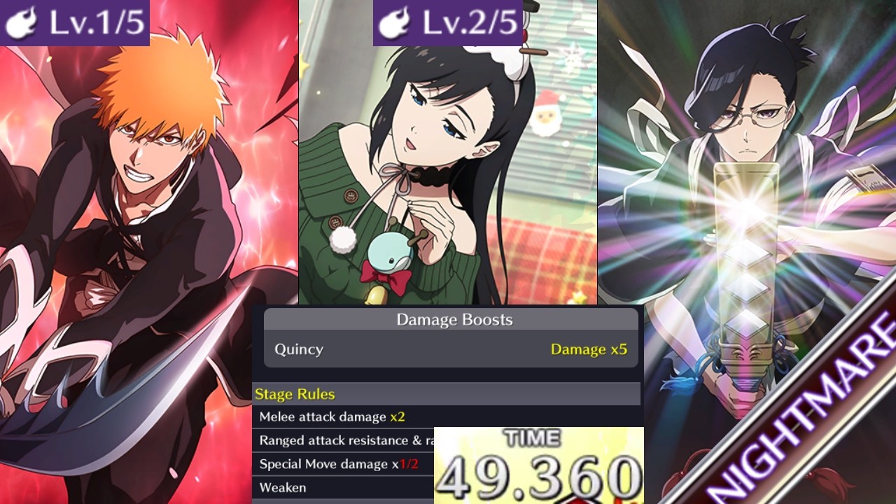 49.360 EX6 Melee Quincy Nightmare Guild Quest ~ Bleach Brave Souls