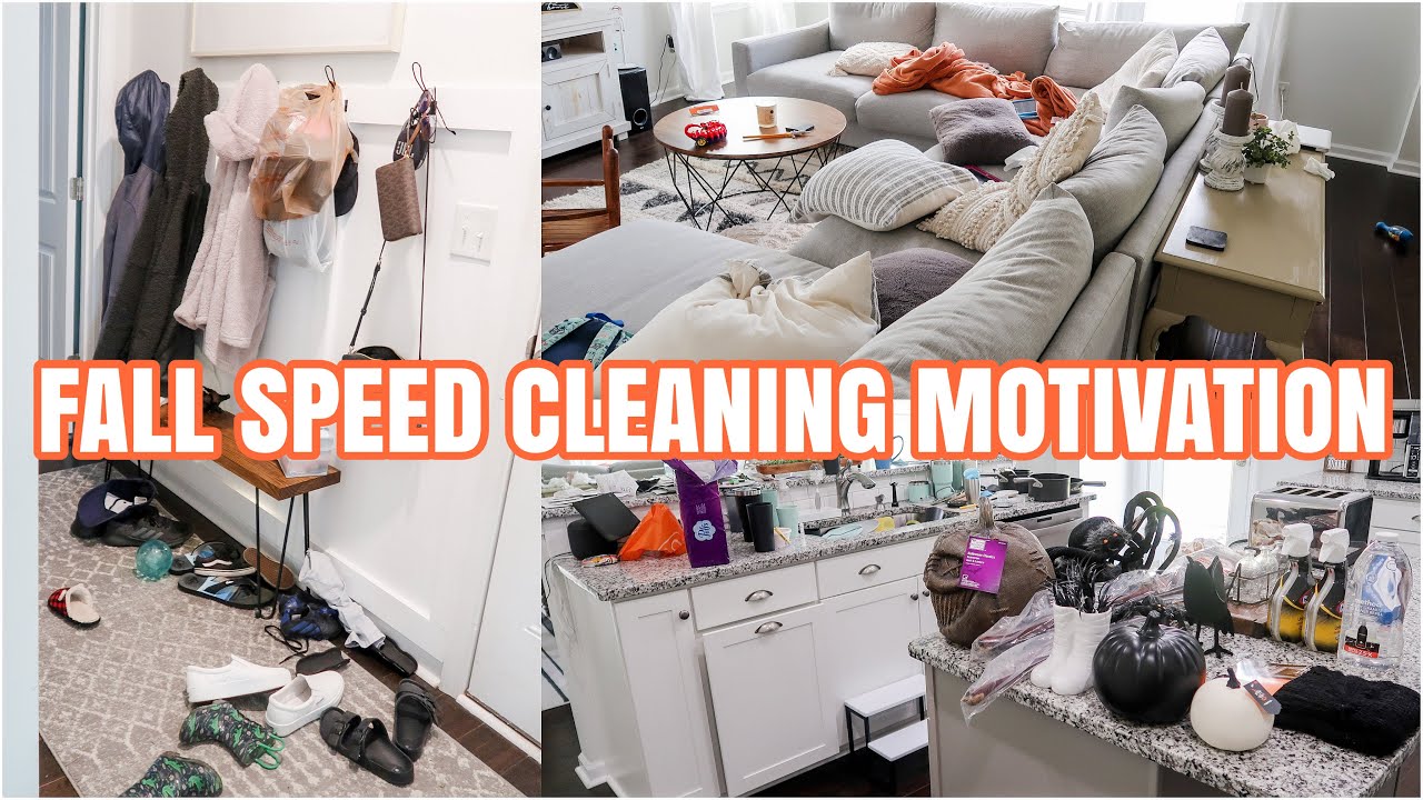FALL CLEAN WITH ME 2022 | SPEED CLEANING MOTIVATION | MESSY HOUSE TRANSFORMATION