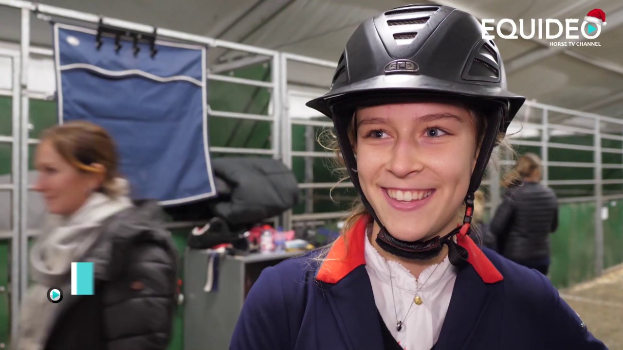 Ilona Mezzadri, Romane Orhant la finale 130 Poney Fei Grand Prix au Jumping de Malines