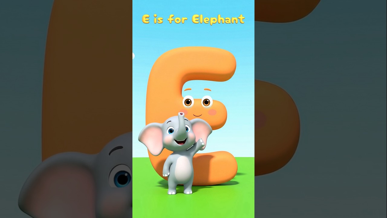 Letter E with Playdoh | E is for Elephant  - Learn ABC #cocomelon #toddlerlearning #shorts