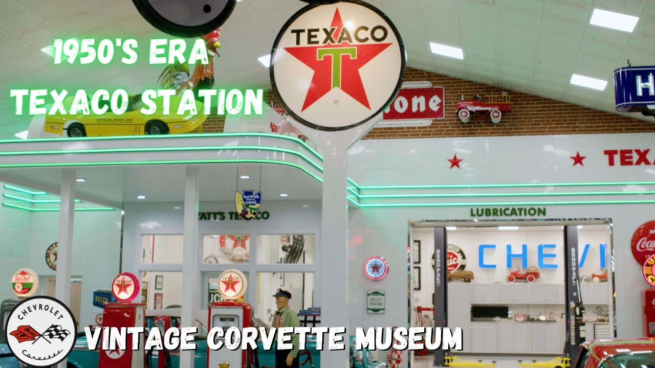 1950s Texaco Station Replica Tour! | Vintage Corvettes Museum