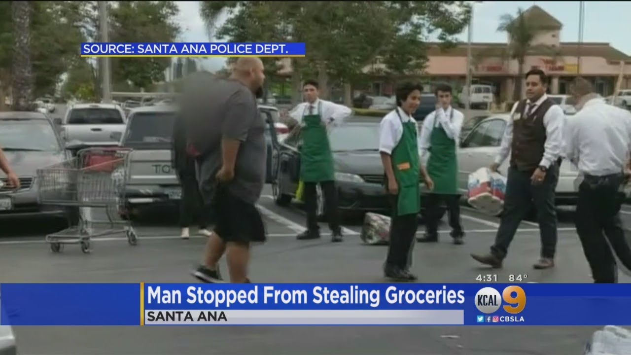 Attempted Grocery Theft On Camera