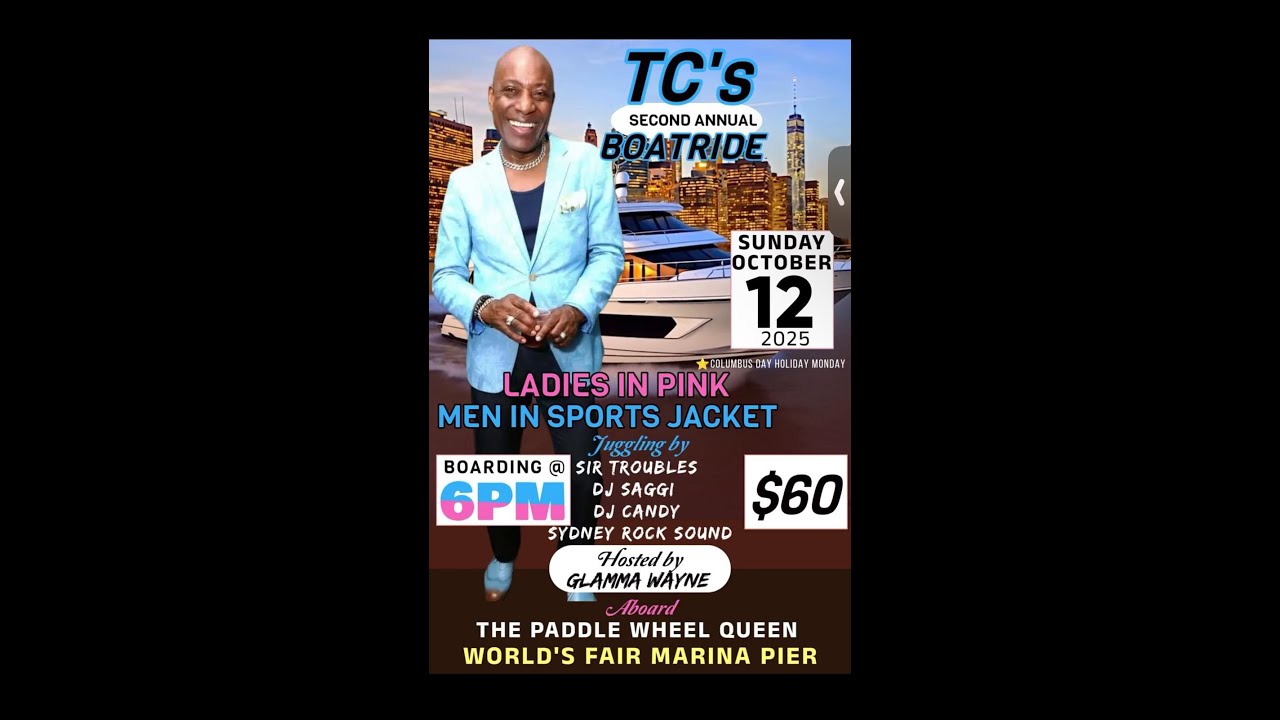 Tony Tc, The #1 Host in NYC Presents His Annual Women In Pink Men In Sports Jacket Boatride