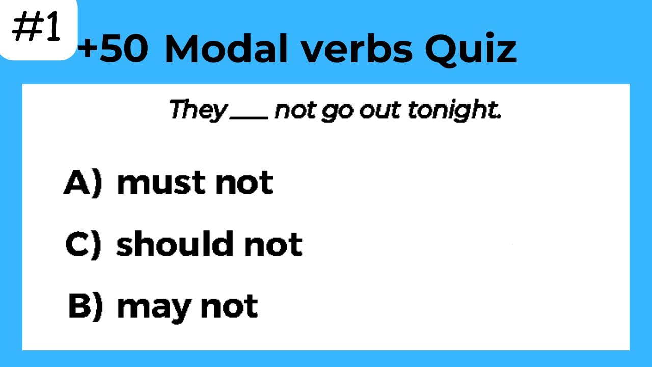 50 Modal Verbs Quiz। Grammar Quiz।English Quiz Masters