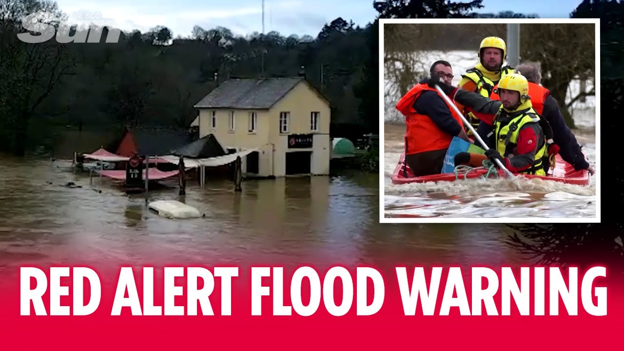 Towns braced for MAJOR FLOODING after red alert due to Storm Herminia