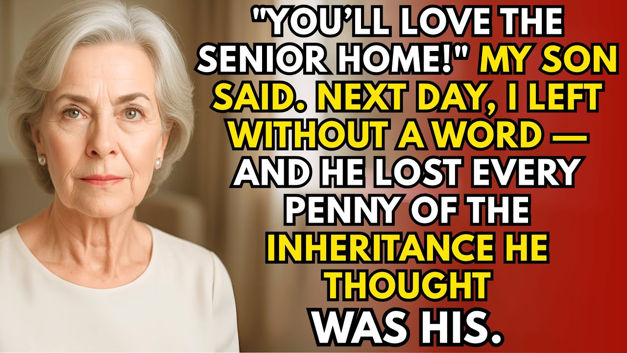 “You’ll Love the Senior Home!” My Son Said — I Left Quietly, and He Lost Every Inheritance