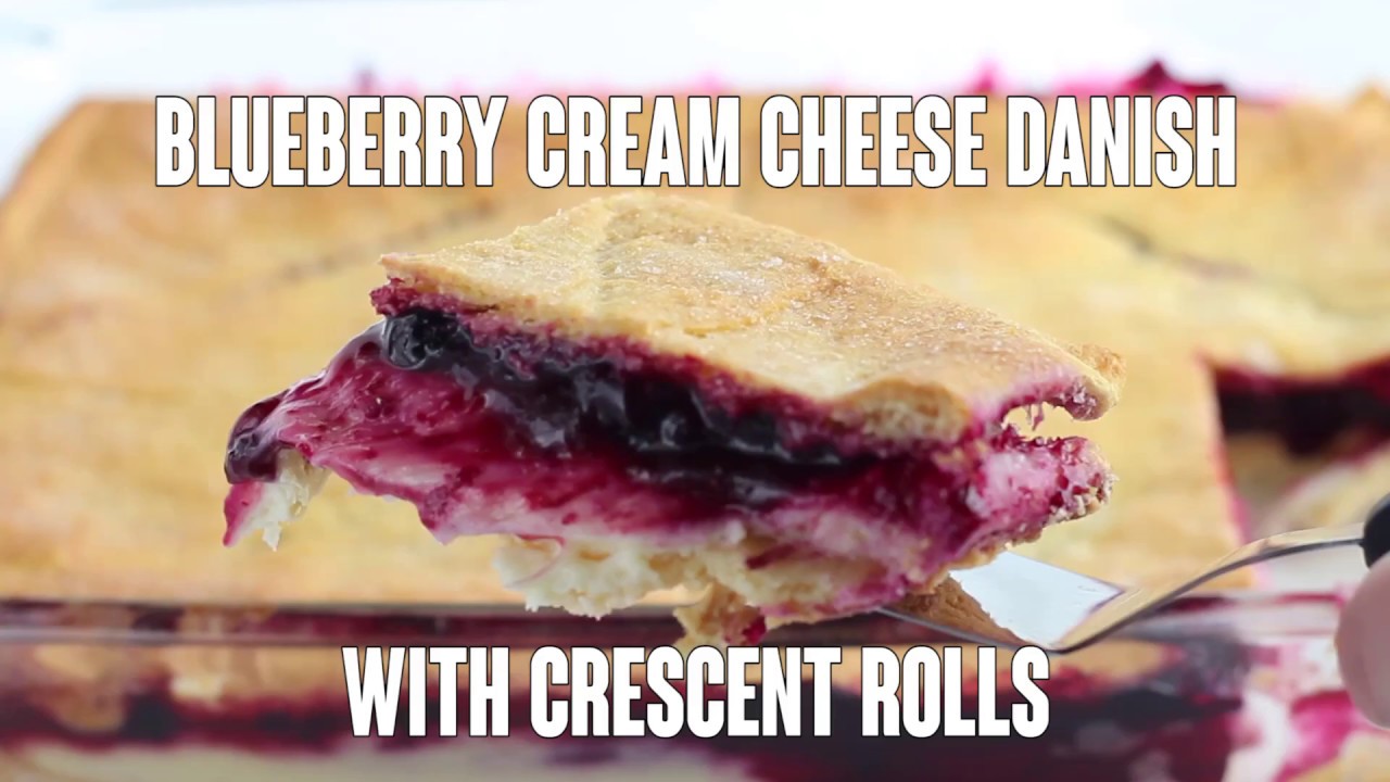Blueberry Cream Cheese Danish with Crescent Rolls