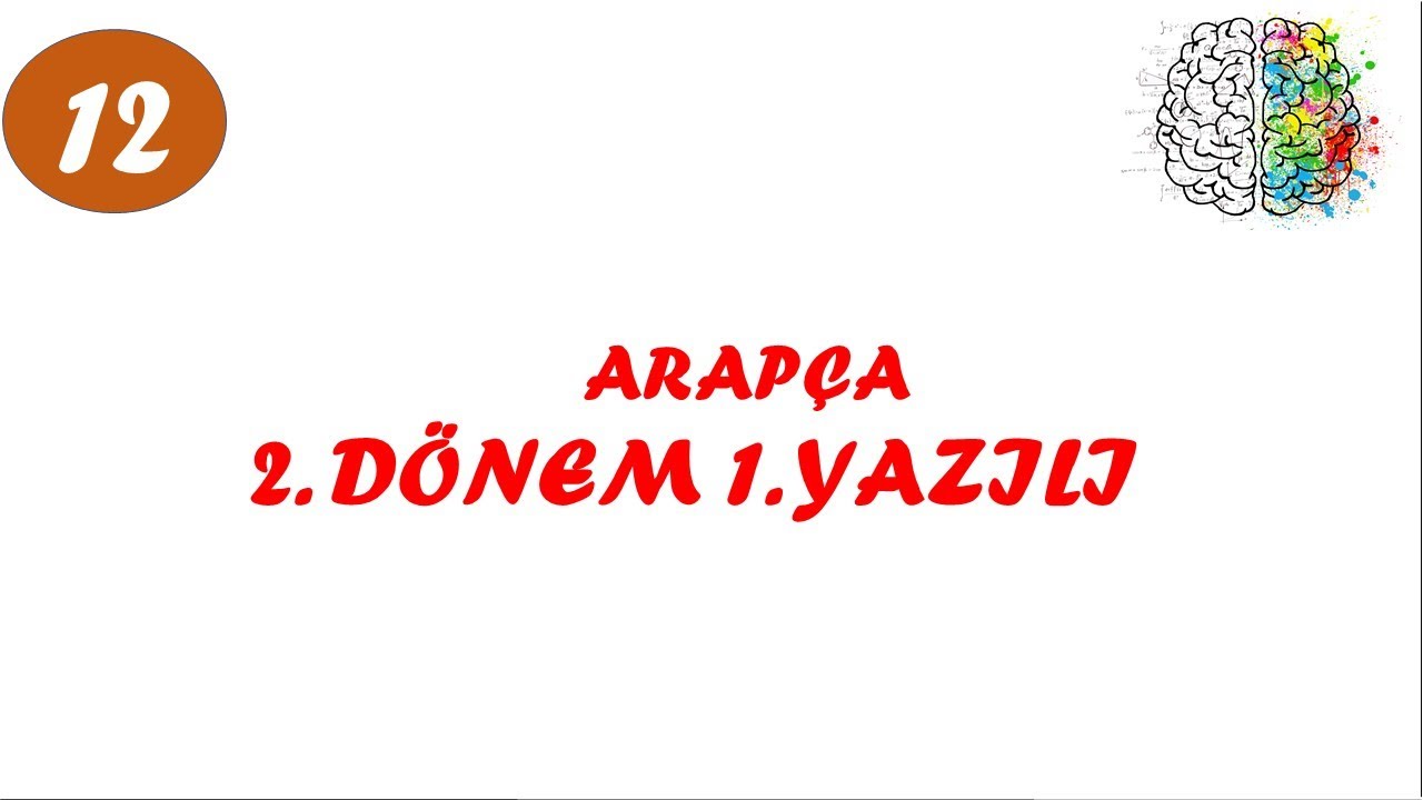 12.Sınıf Arapça 2.Dönem 1.Yazılı Soruları