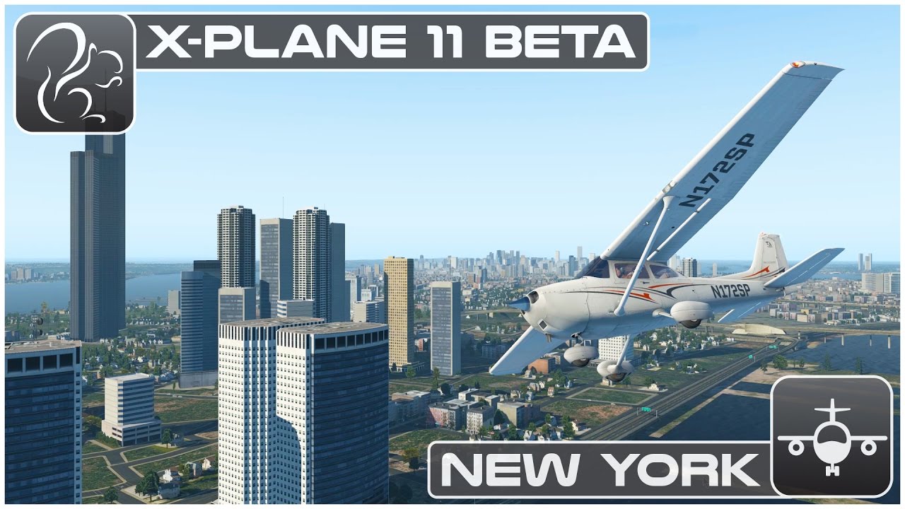 X plane 11 Beta - New York VFR