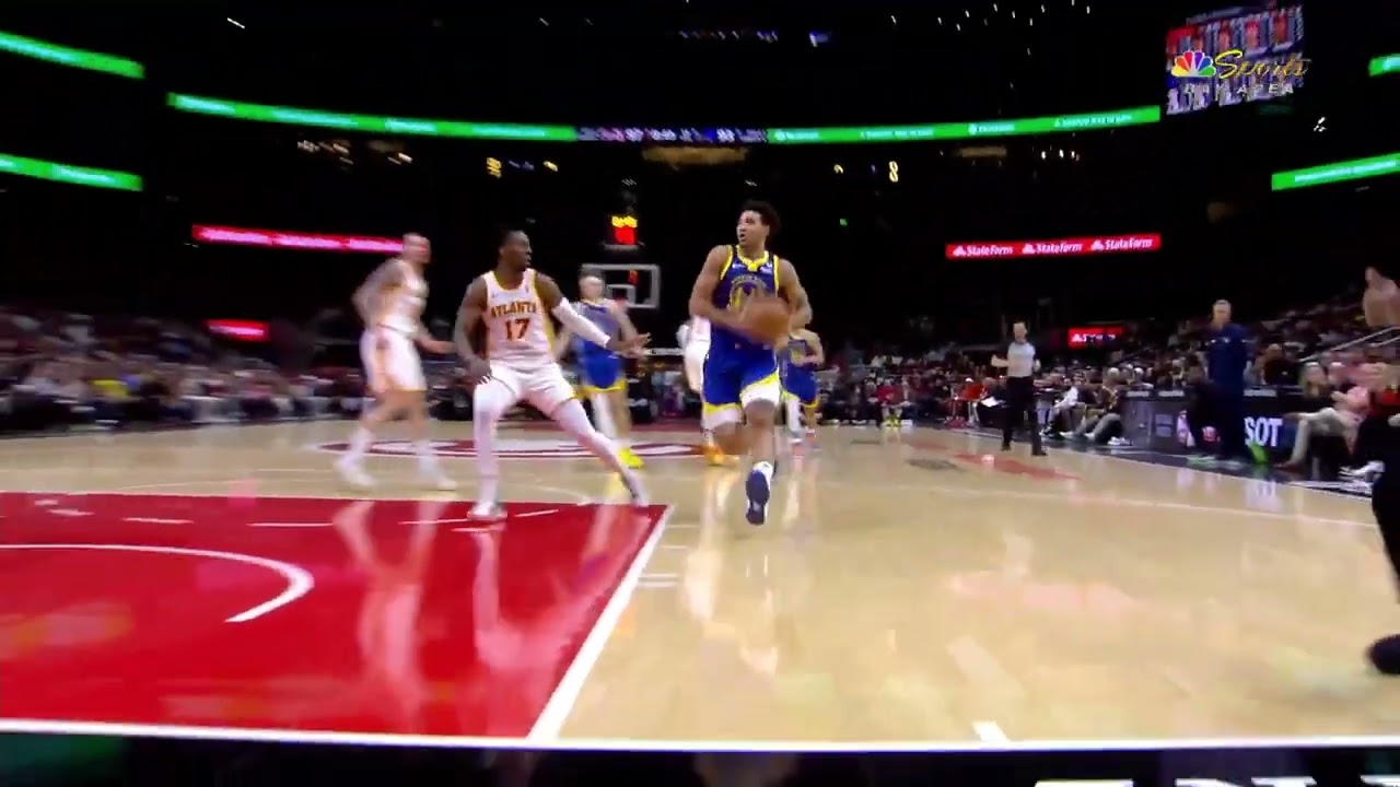 Trayce Jackson-Davis Hammer's Dunk Over Onyeka Okongwu / Warriors vs. Hawks / February 3, 2024