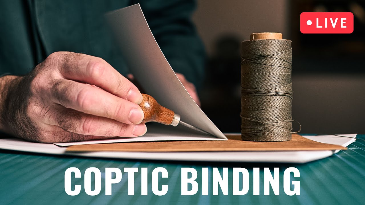 Sewing A Coptic Binding With a Soft Cover - Live