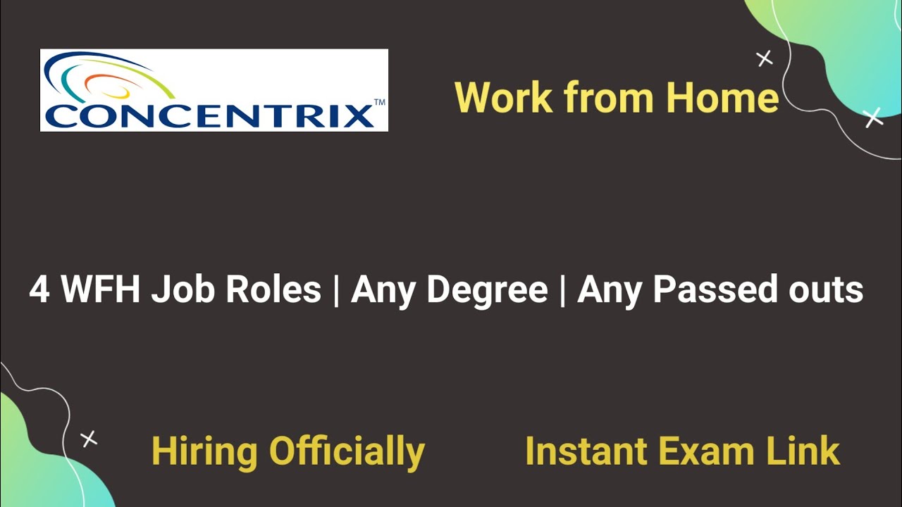 Concentrix Work from Home Job | Concentrix WFH Job | 4 WFH Job Roles