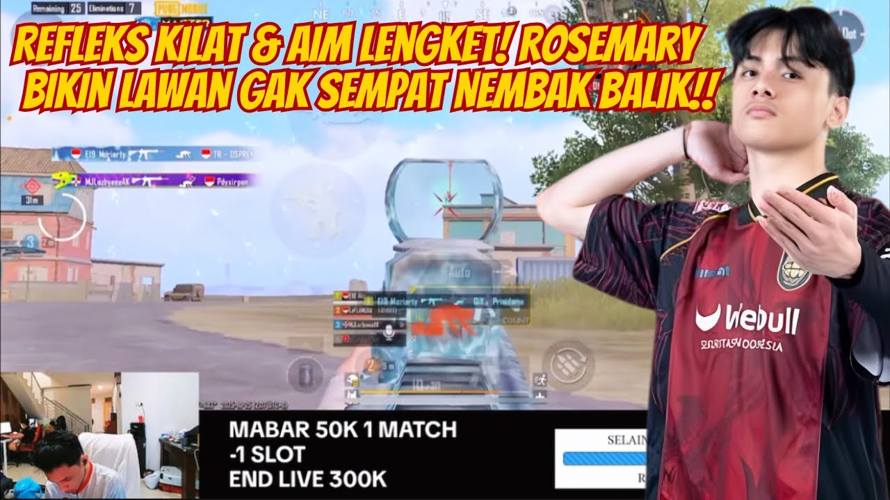 Gameplay Gila‼️Rosemary Dominasi UR Dengan Refleks Super Cepat & Close Combat Ngeri 🥶😱 #pubgmobile 