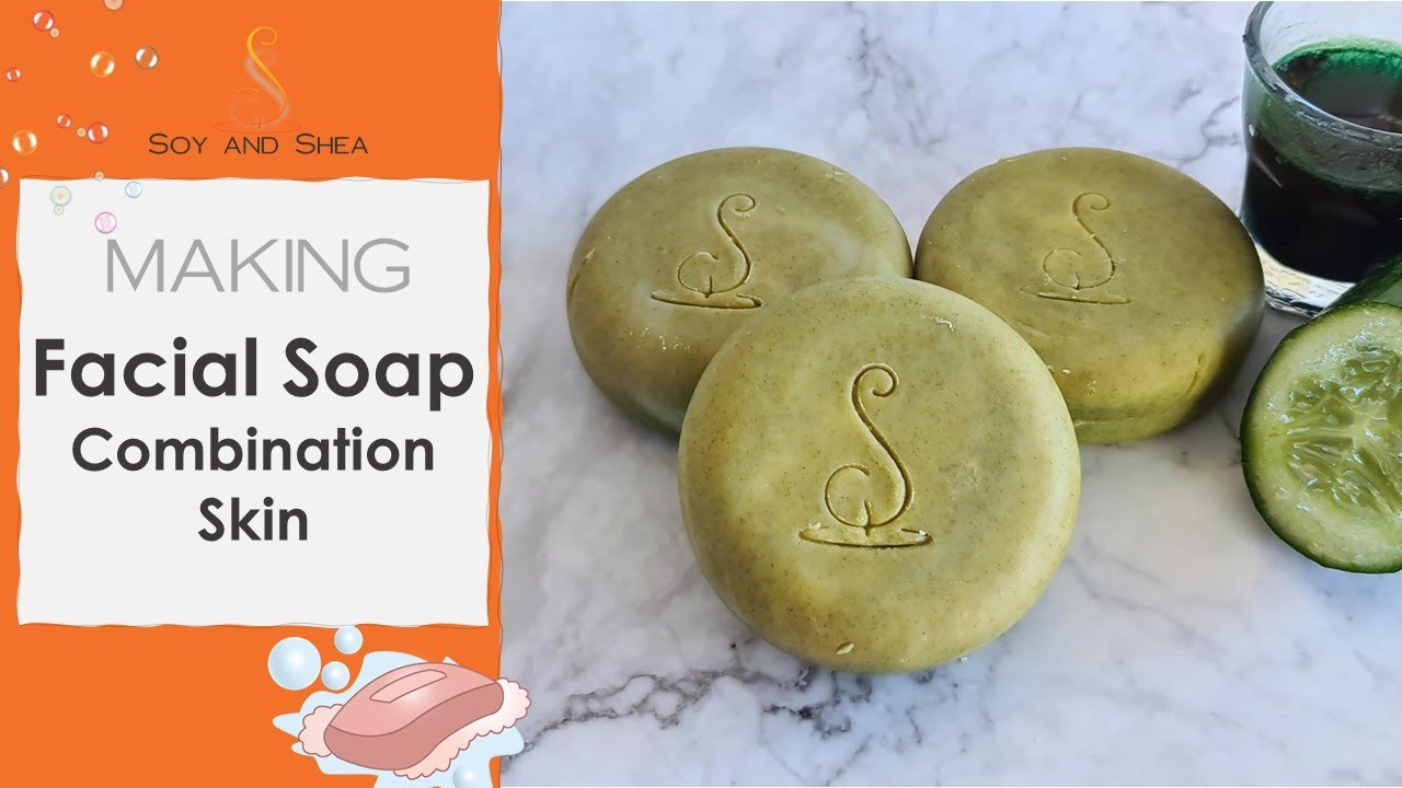 Facial Soap for Combination skin with Fresh Cucumber and Spirulina Powder * A Patreon Recipe