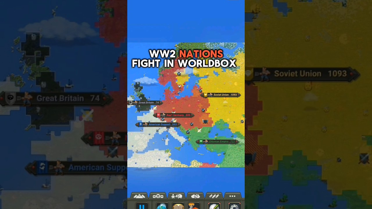 WW2 Nations Fight! #worldbox #superworldbox #shorts #subscribe #europe