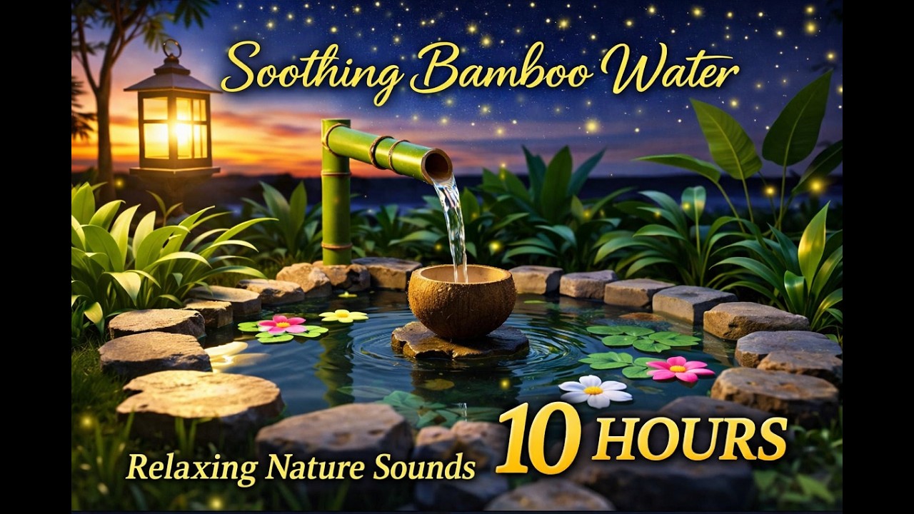 Soothing Bamboo Water at Dusk 🌿 Sleep Instantly with Nature Sounds
