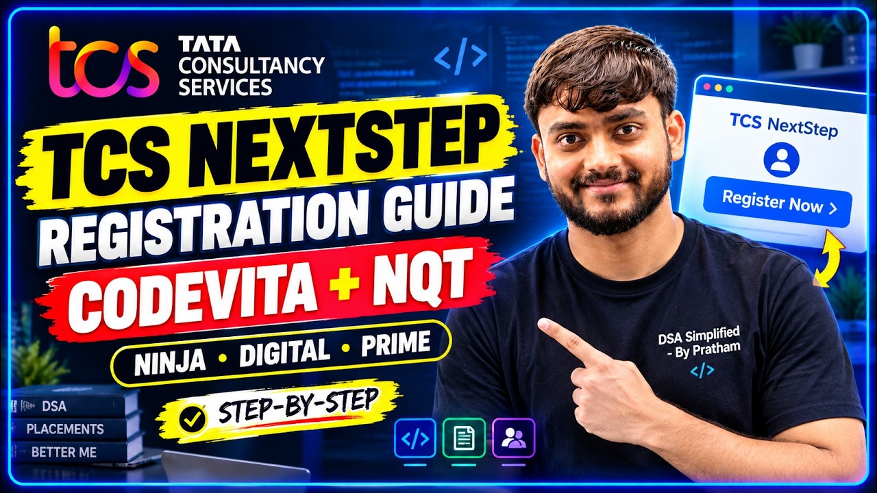 TCS NextStep Registration 2026 | CodeVita + NQT Registration | Ninja, Digital, Prime
