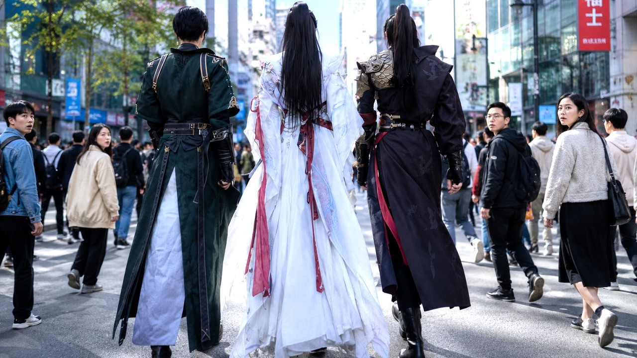 MESMERIZING! Elegant Handsome Hanfu Cosplay in Public! Street Reactions ❤️
