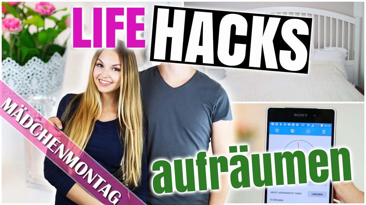 ZIMMER AUFRÄUMEN: 15 LIFE HACKS damit dein Zimmer ORDENTLICH ist / bleibt | MädchenMontag