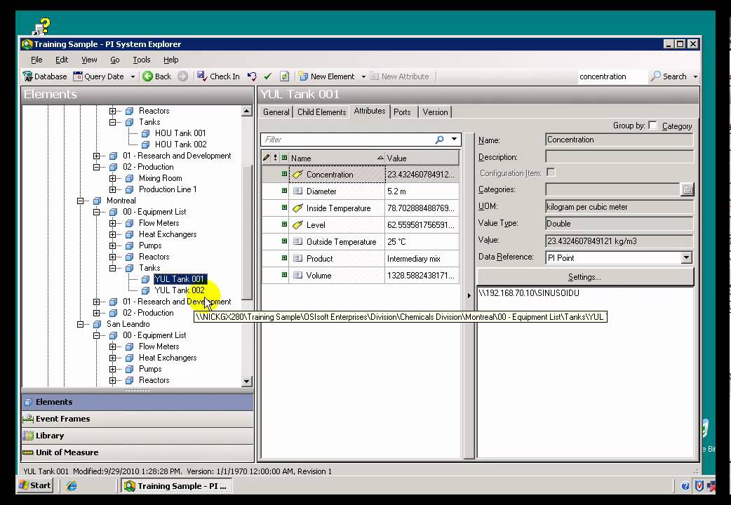 OSIsoft: Create/edit Element Templates. v2010