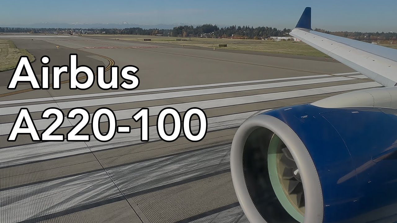 [4K] More Whale Sounds! Airbus A220 Spool Ups & Take Off from Seattle