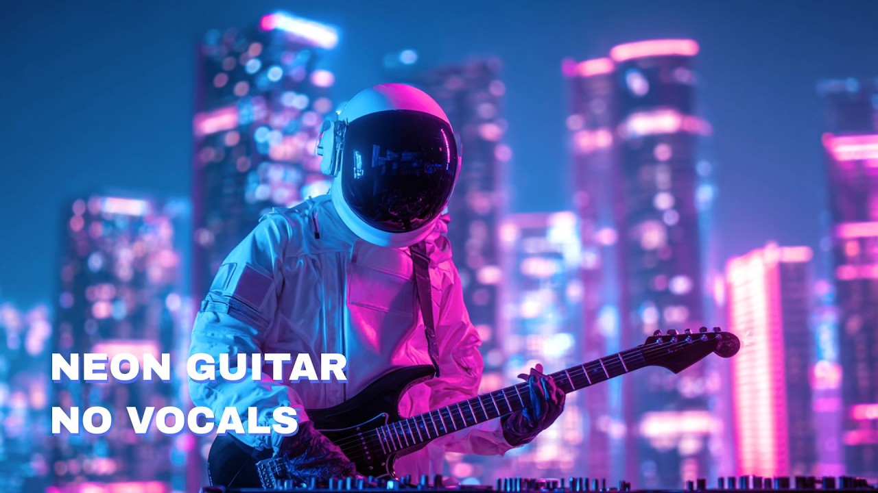 Neon City After Midnight #21  Neon Guitar Synthwave for Deep Work