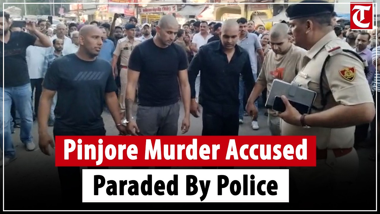 Pinjore trader murder accused paraded after arrest as police crack down on lawlessness