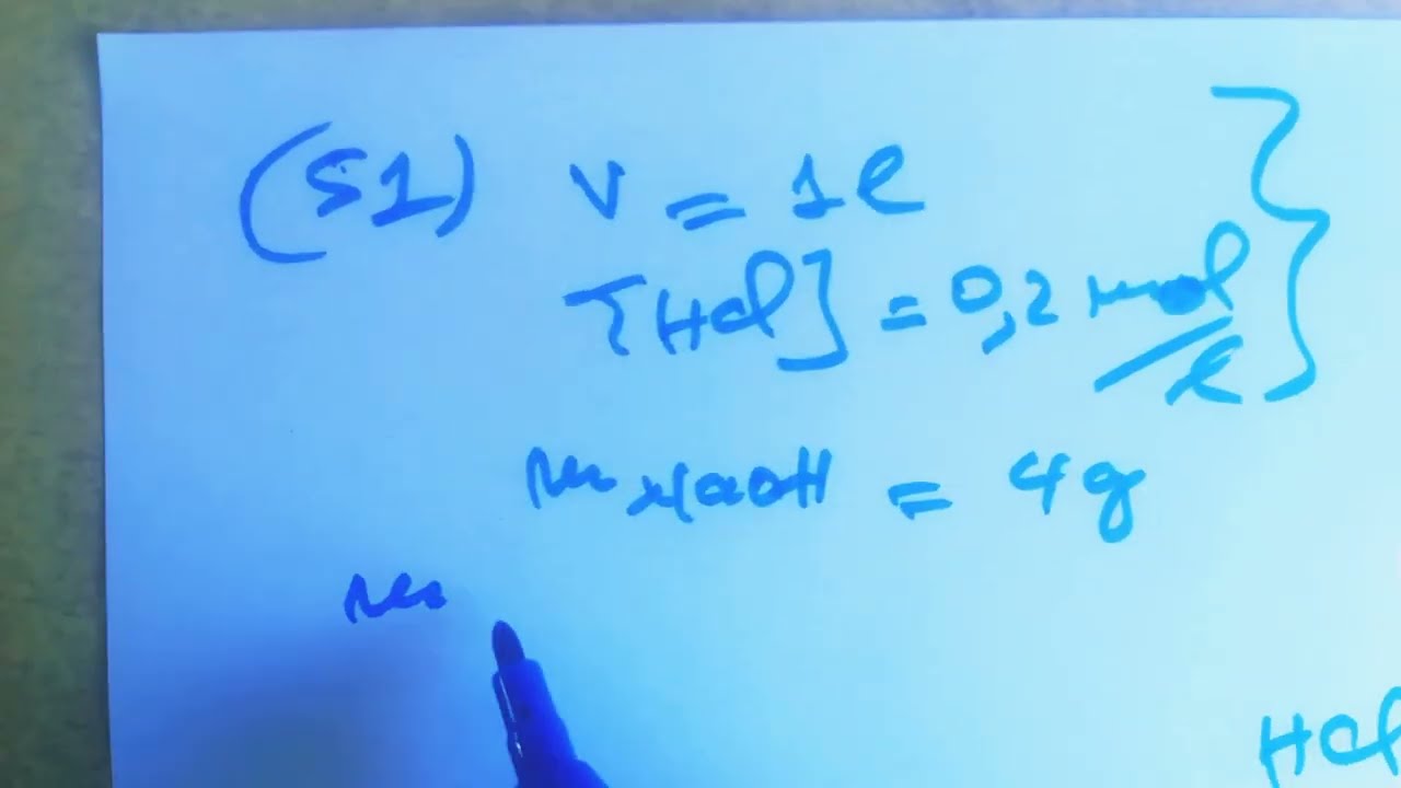 Cálculo de pH | Resolução de Exercício do Exame de Admissão de Química I UEM 2024 q51 | Valdo Mário
