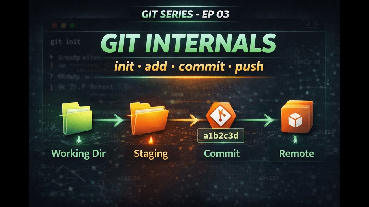 Git Series - Ep 0x03 | Git Internals Explained | git init, add, commit & push Deep Dive with Github