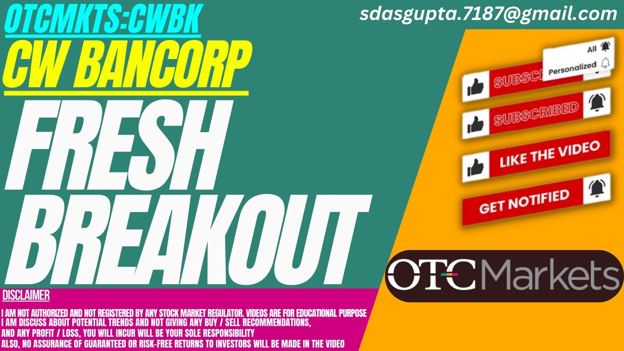 FRESH BREAKOUT : CWBK STOCK ANALYSIS | CW BANCORP STOCK