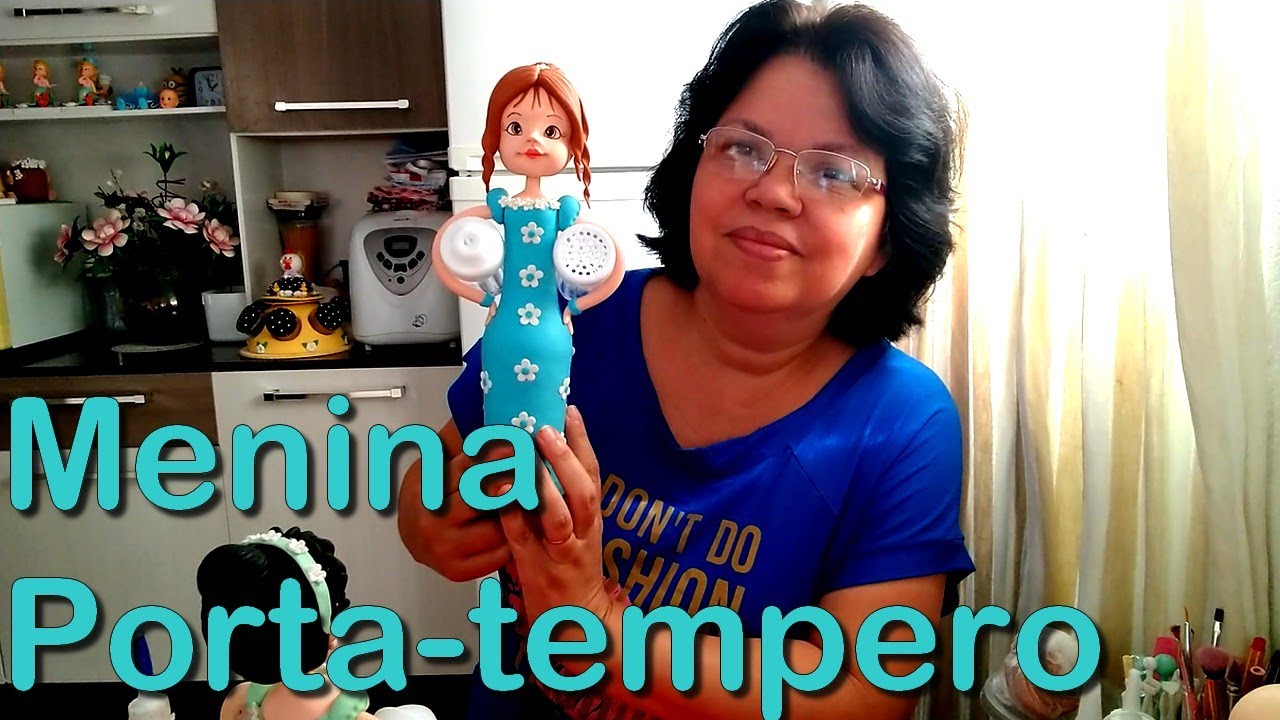 Aula de Biscuit Completa- Menina Porta-Tempero
