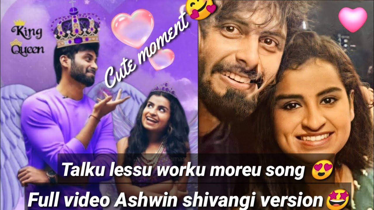 Talku lessu worku moreu song ❤️ Ashangi version 💜#Ashwinsivaangi#Ashangi#Madhueditz#Talkulessusong