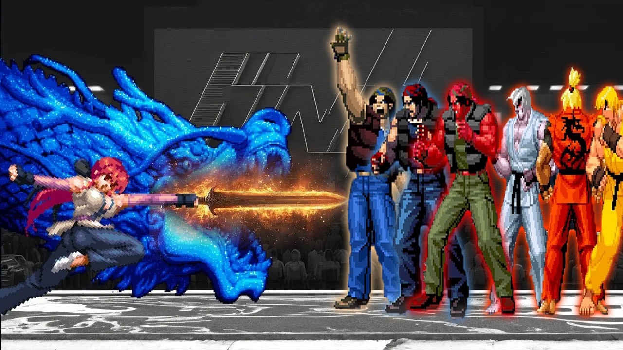 [Mugen KOF] Kung Fu Girl  Kaoru vs Jones Ralf, Ken Master Team