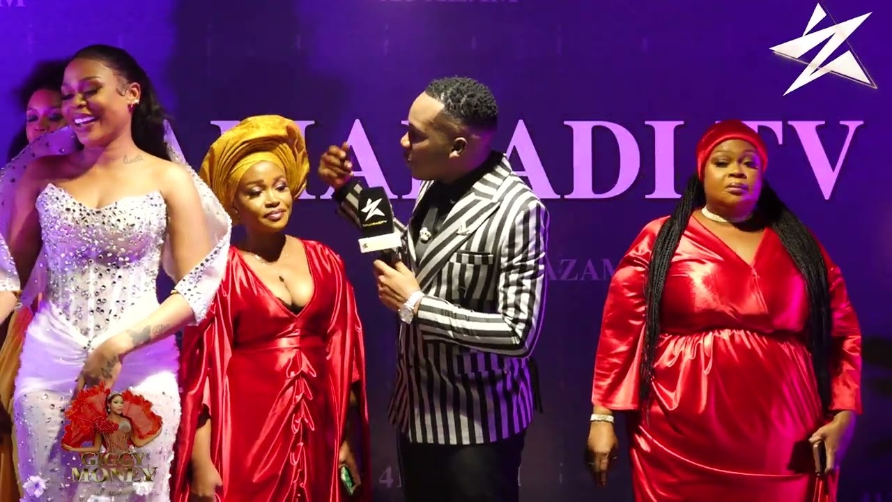 GIGY MONEY PAMOJA FAMILIA YAKE YOTE WAKIWA KATIKA RED CARPET WAKIZUNGUMZIA UGUMU NA WEPESI WA JAMBO