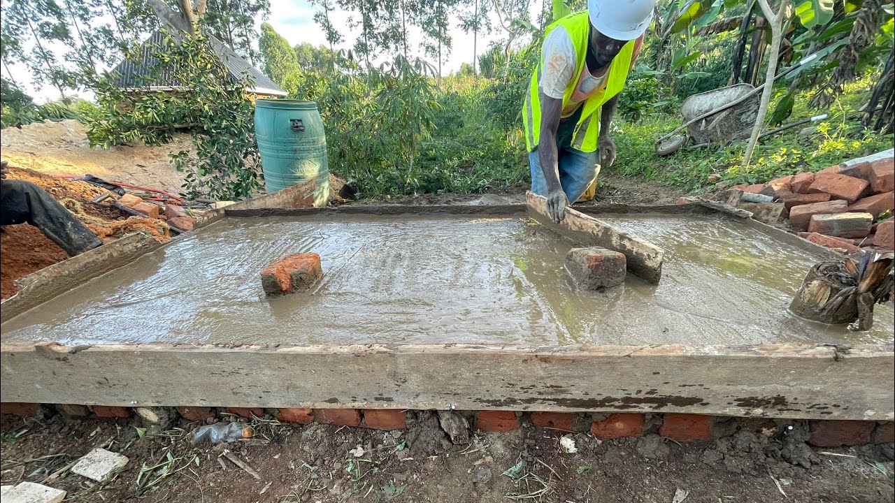 Slab phase@ pit latrine construction