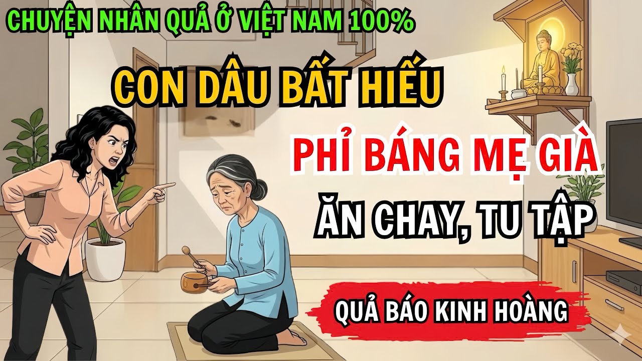 Chuyện Nhân Quả: Con Dâu Phỉ Báng Mẹ Già Ăn Chay, Tu Tập Và Cái Kết Quả Báo Kinh Hoàng