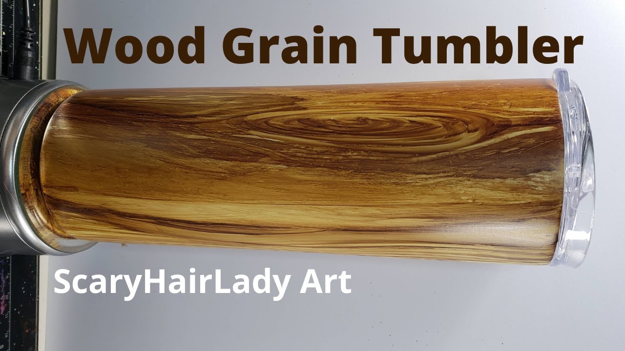 215   Easy Alcohol Ink WoodGrain Tumbler Cup Tutorial, hand painted wood grain
