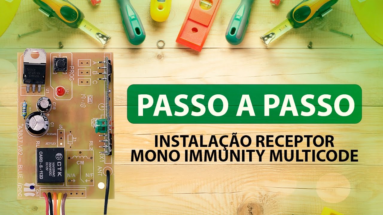 Passo a passo INSTALAÇÃO receptor Mono Immunity Multicode IPEC