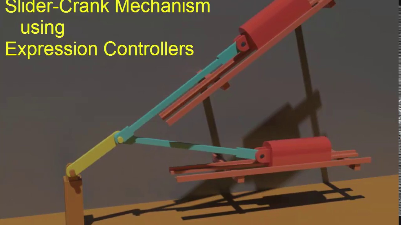 3ds Max Tutorial -  Part 1 - Slider-crank mechanism with Expression Controllers