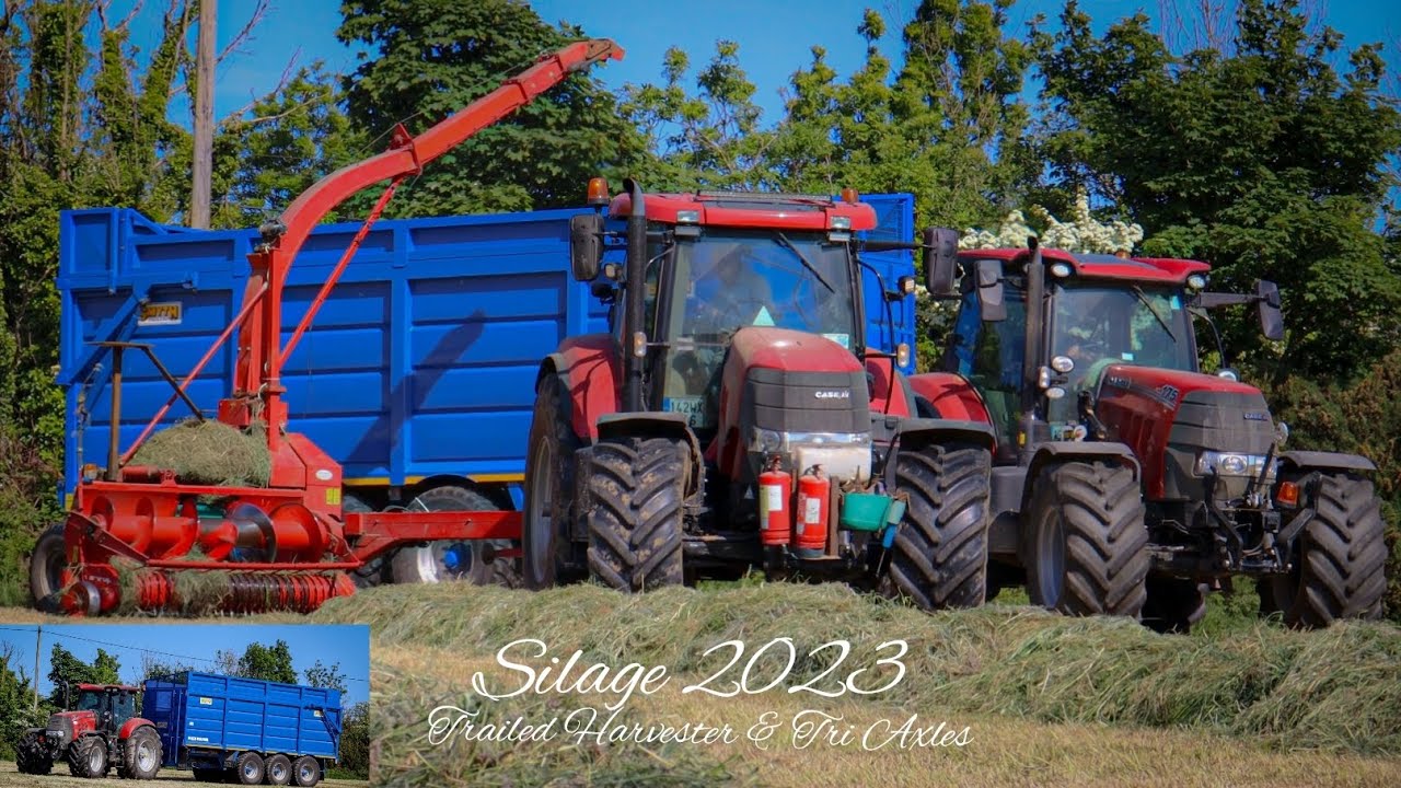 Silage 2023 - Taarup 10x Trailed Harvester & Smyth Tri Axles