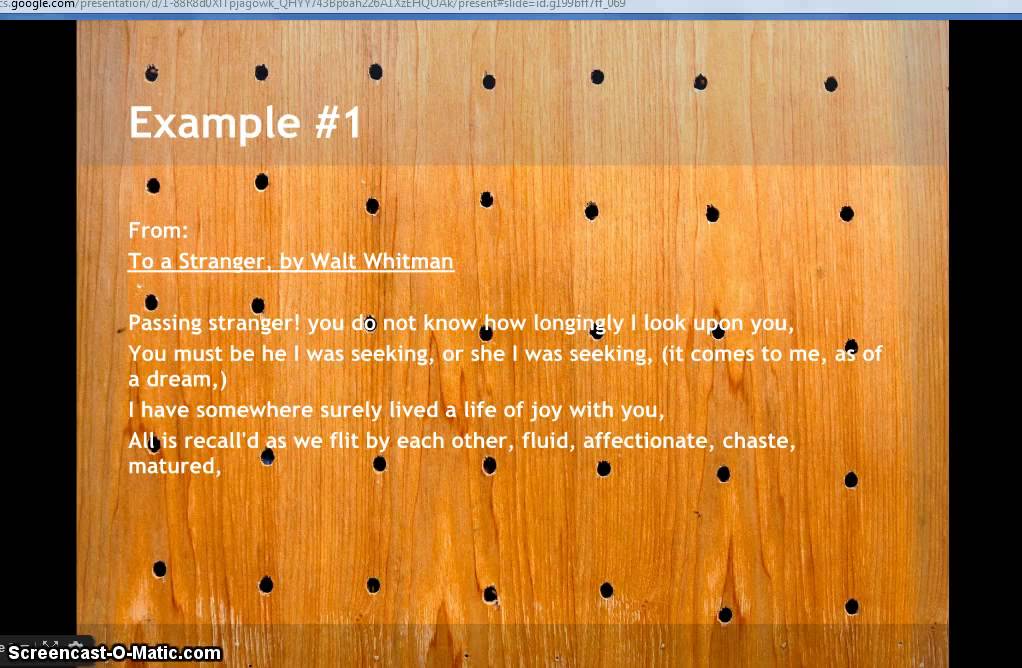 Examples of Free Verse Poetry