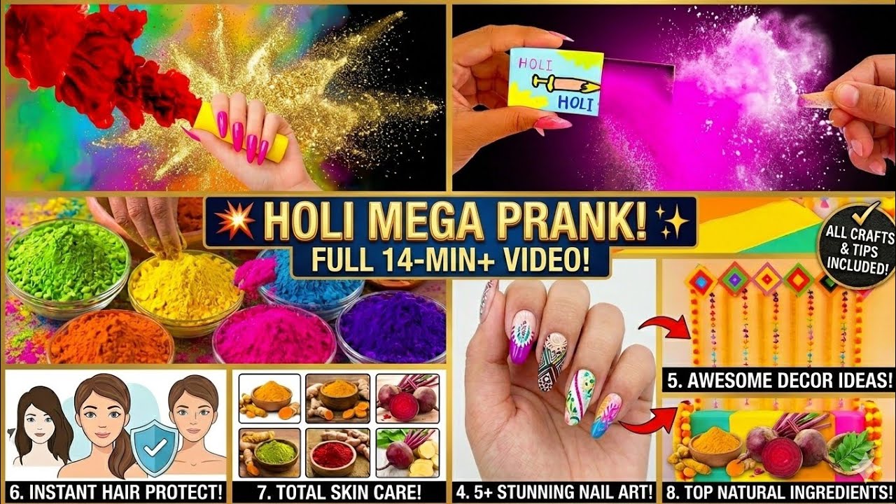 Don't Celebrate Holi Without Watching This! ❌ 10+ Secret Hacks & Pranks 😱 DIY Holi 🫟