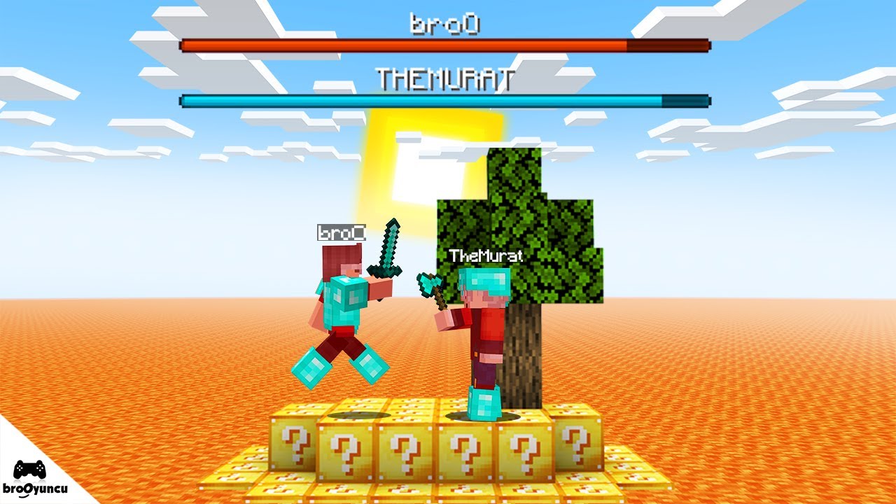 DEV KAHRAMAN SAVAŞI ŞANS BLOKLARI ADASI - Minecraft