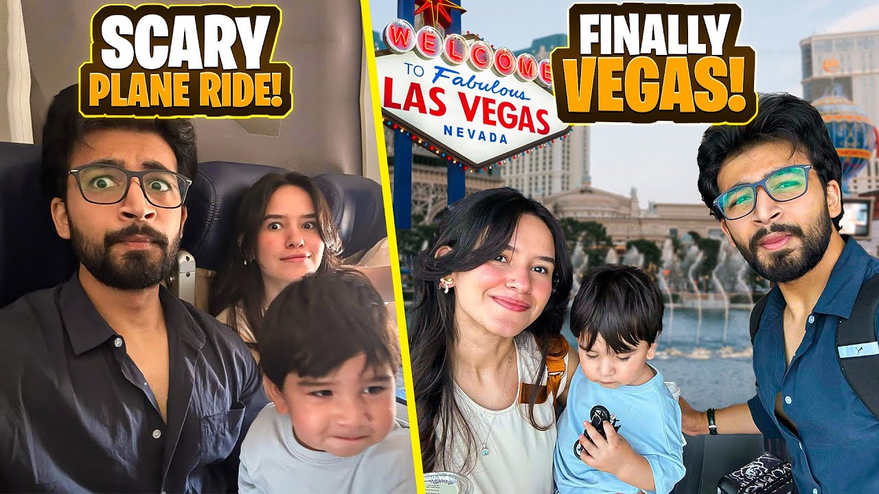 Scary plane ride😨 Surprise trip to LAS VEGAS! 😎