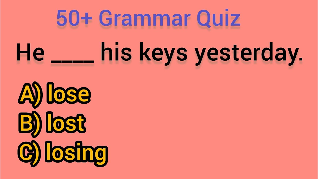 English Grammar Quiz Challenge 🔥 50 Questions | Can You Score 50/50? Test Your English Now!
