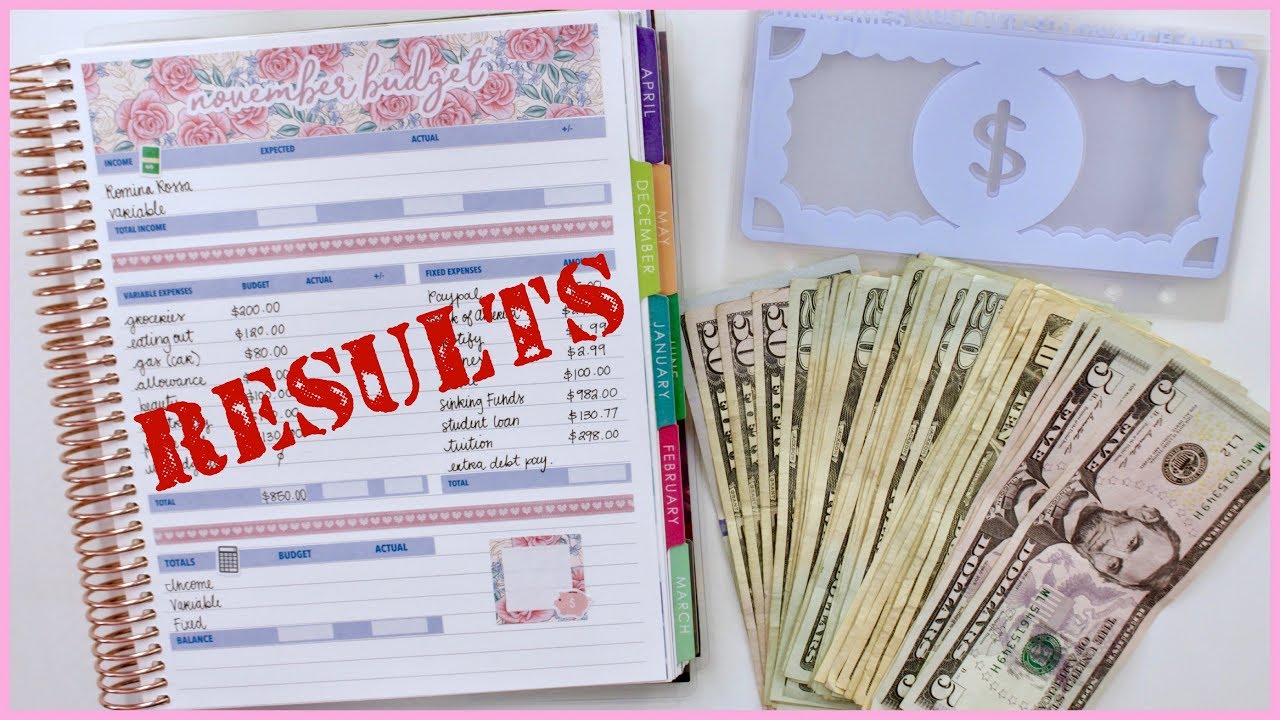 Budget with Me - November 2019 Budget Results | Romina Vasquez
