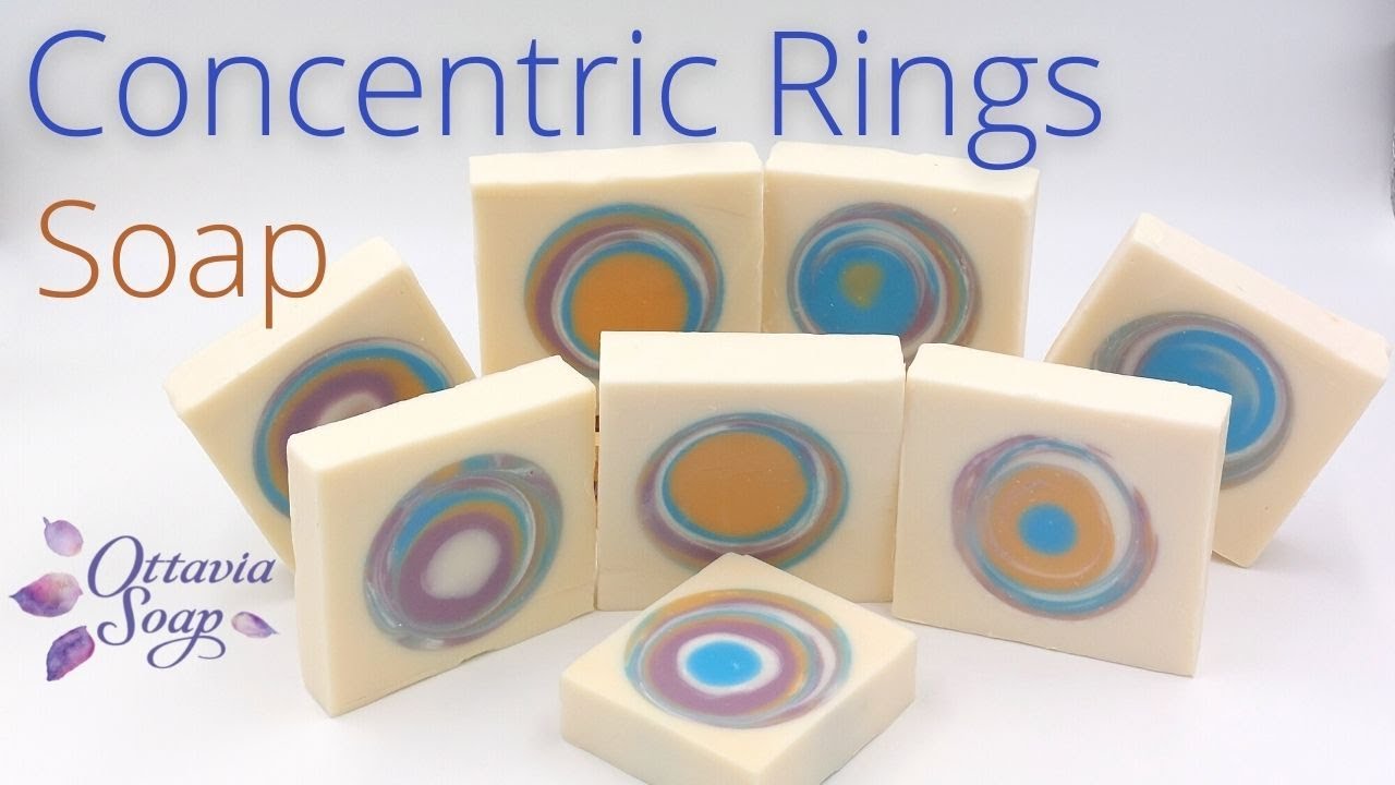 Concentric Rings Soap   – Soap making tutorial – SUBTITLED